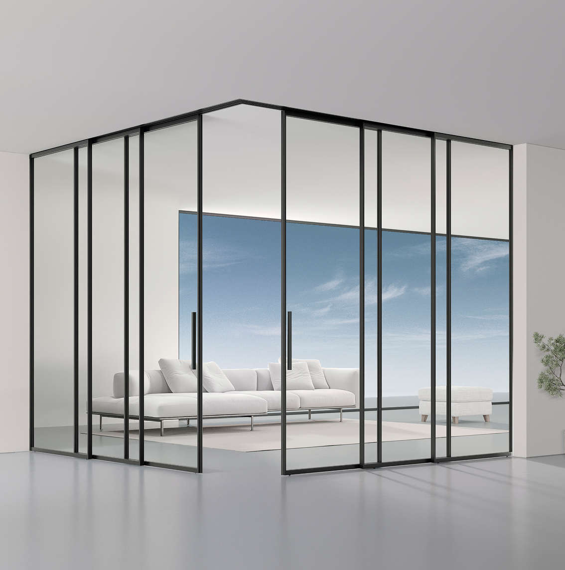 Corner Hanging Door